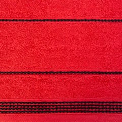Ręcznik MIRA czerwony ze stebnowaną bordiurą Eurofirany - 30 x 50 cm - czerwony 10