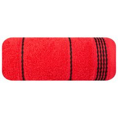 Ręcznik kąpielowy MIRA ze stębnowaną bordiurą Eurofirany - 50 x 90 cm - czerwony 2