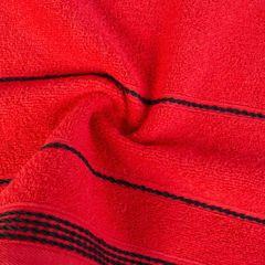 Ręcznik kąpielowy MIRA ze stębnowaną bordiurą Eurofirany - 50 x 90 cm - czerwony 5