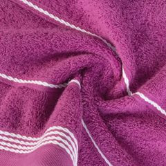 Ręcznik kąpielowy MIRA ze stębnowaną bordiurą Eurofirany - 50 x 90 cm - fioletowy 5