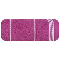 Ręcznik kąpielowy MIRA ze stębnowaną bordiurą Eurofirany - 70 x 140 cm - fioletowy 2