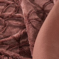 Narzuta futerko na łóżko ciemny różowy 170x210 cm - 170 X 210 cm - marsala 4
