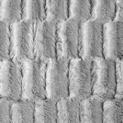 Lekka narzuta futrzana z efektem 3D spód polarowy 70x160 - 70 x 160 cm - srebrny 5