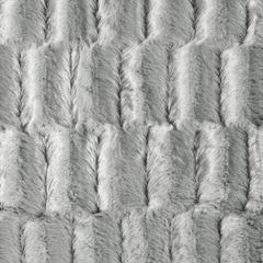 Lekka narzuta futrzana z efektem 3D spód polarowy 70x160 - 70 x 160 cm - srebrny 3