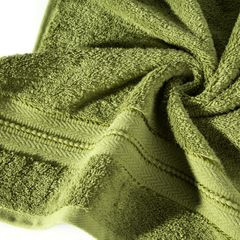 Ręcznik kąpielowy DANIEL z delikatna bordiurą Eurofirany - 50 x 90 cm - oliwkowy 5