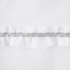 Denise biała zasłona firana  z etaminy z dekoracyjną riuszką na przelotkach 140x250cm DESIGN 91 - 140 X 250 cm - biały 4