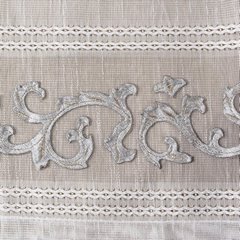 Firana ANNE z haftowanym ornamentem Eurofirany - 140 x 270 cm - biały 3