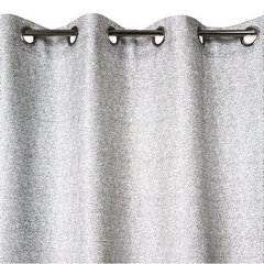 Żakardowa zasłona zdobiona srebrną nicią 140x250 - 140 x 250 cm - biały 4