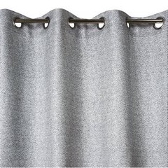 Żakardowa zasłona zdobiona srebrną nicią 140x250  - 140 X 250 cm - szary 4
