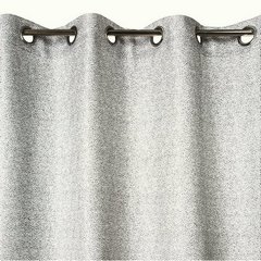 Żakardowa zasłona zdobiona srebrną nicią 140x250 - 140 x 250 cm - beżowy 4