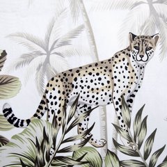 Zasłona welwetowa motyw egzotyczny przelotki 140x250 cm - 140 X 250 cm - zielony 4
