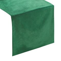 Zielony bieżnik z welwetu do jadalni 35x180 cm - 35 X 180 cm - ciemnozielony 1