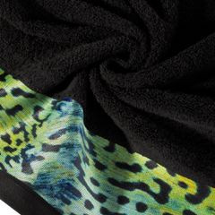 Ręcznik kąpielowy - mój wybór Eva Minge - czarny i zwierzęcy wzór 70x140 cm - 70 X 140 cm - czarny 5
