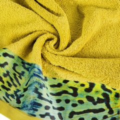 Ręcznik kąpielowy - mój wybór Eva Minge - musztardowy i zwierzęcy wzór 70x140 cm - 70 X 140 cm - musztardowy 7