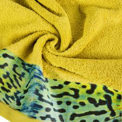 Ręcznik kąpielowy - mój wybór Eva Minge - musztardowy i zwierzęcy wzór 70x140 cm - 70 X 140 cm - musztardowy 5