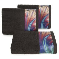 Czarny ręcznik kąpielowy - mój wybór Eva Minge - 70x140 cm - 70 X 140 cm - czarny 1