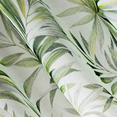 Dekoracja okienna NANCY zielona w liście palmowe na przelotkach Eurofirany - 140 x 250 cm - zielony 2
