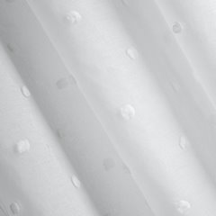 Dekoracja okienna LIWIA biała z etaminy z pomponami na przelotkach Eurofirany - 140 x 250 cm - biały 2