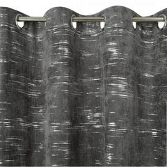 Clarice błyszcząca stalowa zasłona z efektem srebrnego przetarcia na przelotkach 140x250 cm Eurofirany DIVA LINE - 140 x 250 cm - szary 4