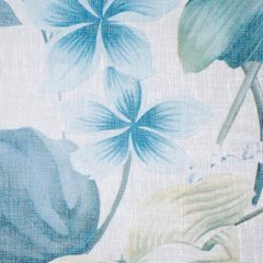Dekoracja okienna LORIN z lekkiej etaminy w kwiaty Eurofirany - 140 x 250 cm - niebieski 3