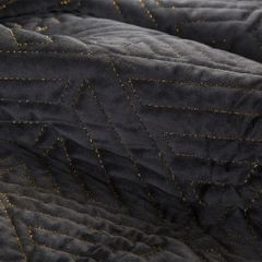 Narzuta czarna DENIZ pikowana z matowego welwetu Eva Minge - 220 x 240 cm - czarny 5