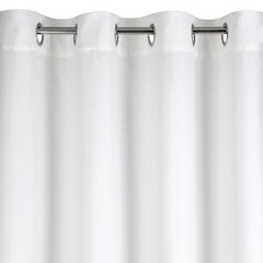 Zasłona biała LIRA z mikrofibry z efektownym wzorem kwiatowym EUROFIRANY - 140 x 250 cm - biały 4