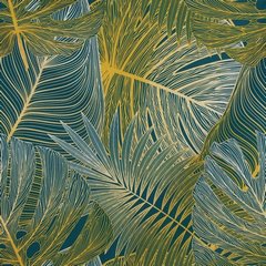 Komplet pościeli MELANIA z satyny bawełnianej zdobiona egzotycznymi liśćmi  Eurofirany - 220 x 200 cm - zielony 4