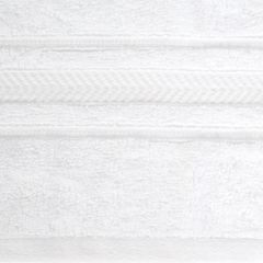 Biały RĘCZNIK KĄPIELOWY z bawełny egipskiej ze lśniącą bordiurą 50x90 cm - 50 x 90 cm - biały 4