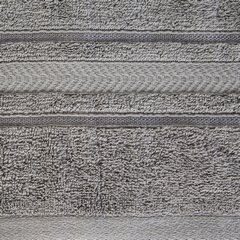 Stalowy RĘCZNIK KĄPIELOWY z bawełny egipskiej ze lśniącą bordiurą 70x140 cm - 70 x 140 cm - stalowy 5