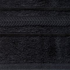 Czarny RĘCZNIK KĄPIELOWY z bawełny egipskiej ze lśniącą bordiurą 50x90 cm - 50 x 90 cm - czarny 5