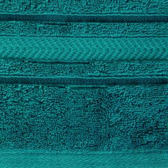 Turkusowy RĘCZNIK KĄPIELOWY z bawełny egipskiej ze lśniącą bordiurą 70x140 cm - 70 x 140 cm - turkusowy 4