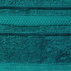 Turkusowy RĘCZNIK KĄPIELOWY z bawełny egipskiej ze lśniącą bordiurą 70x140 cm - 70 x 140 cm - turkusowy 5