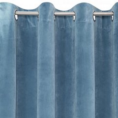 Zasłona RIA z ekskluzywnego matowego welwetu na 10 przelotkach Diva Line Eurofirany - 140 x 250 cm - niebieski 5