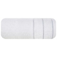 Ręcznik bawełniany MARI z bordiurą z welwetu Eurofirany - 50 x 90 cm - biały 2