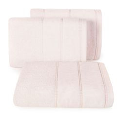 Ręcznik bawełniany MARI z bordiurą z welwetu Eurofirany - 50 x 90 cm - różowy 1