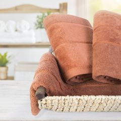 Ręcznik bawełniany MARI z bordiurą z welwetu Eurofirany - 50 x 90 cm - różowy 6