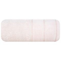 Ręcznik bawełniany jasny różowy MARI z bordiurą z welwetu 70x140 cm Eurofirany o gramaturze 500 g/m2 - 70 x 140 cm - różowy 2