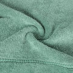Ręcznik bawełniany ciemny zielony MARI z bordiurą z welwetu 70x140 cm Eurofirany o gramaturze 500 g/m2 - 70 x 140 cm - zielony 5