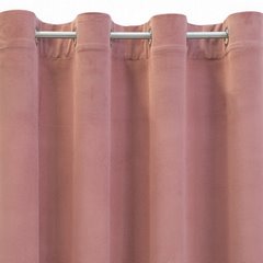 Zasłona MILO z matowego welwetu Eurofirany - 140 x 250 cm - różowy 5