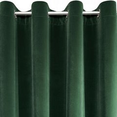 ADELLE ciemna zielona zasłona z matowego welwetu na przelotkach 140x250 EUROFIRANY DIVA LINE - 140 x 250 cm - zielony 4