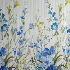 Elise FIRANA Z NADRUKIEM PANELOWYM w kwiaty na przelotkach 140x250 cm - 140 x 250 cm - niebieski 3