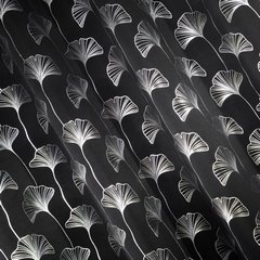 Zasłona zaciemniająca CLARA w srebrny wzór liści 135 x 25 cm Eurofirany - 135 x 250 cm - czarny 2