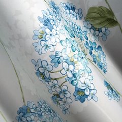 Zasłona srebrna IDALIA zaciemniająca w niebieskie kwiaty hortensji Eurofirany - 140 x 250 cm - niebieski 2