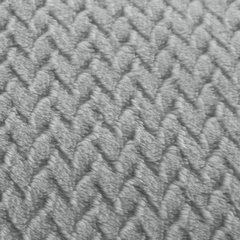Koc srebrny CINDY 3 z mikroflano wzór jodełki 3D 150x200 cm DESIGN 91 - 150 x 200 cm - popielaty 5