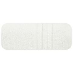 Ręcznik kąpielowy SESI z czesanej bawełny z bordiurą w pasy Eurofirany - 50 x 90 cm - kremowy 2