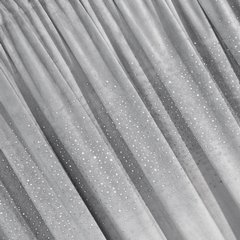 Zasłona szara AURORA welwetowa z kryształami Eurofirany - 140 x 270 cm - szary 2