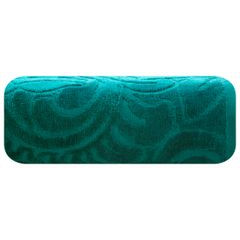 KALINA welewtowy ręcznik kąpielowy z żakardowym wzorem Eurofirany - 50 x 90 cm - turkusowy 2