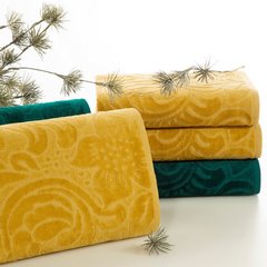 KALINA welewtowy ręcznik kąpielowy z żakardowym wzorem Eurofirany - 50 x 90 cm - turkusowy 7