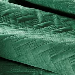 Zielona NARZUTA DO SYPIALNI Luiz velvet pikowany 170x210 cm Design91 - 170 x 210 cm - ciemnozielony 5