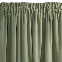 KRISTI zielona matowa zasłona velvet  140x270 cm na taśmie - 140 x 270 cm - zielony 4